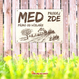 Cedule prodej medu - 300x210mm - CDM 10