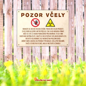Cedule pozor včely - 300x210mm - CDM 32