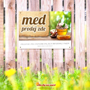 Cedule prodej medu - 420x300mm - CD16