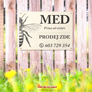 Cedule prodej medu - 420x300mm - CD55