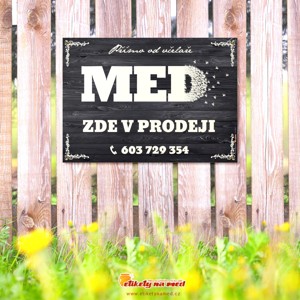 Cedule prodej medu - 420x300mm - CD60