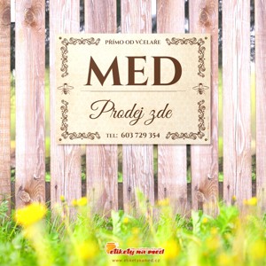Cedule prodej medu - 420x300mm - CD69