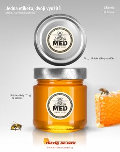 Etiketa na med - 45mm-emk-39