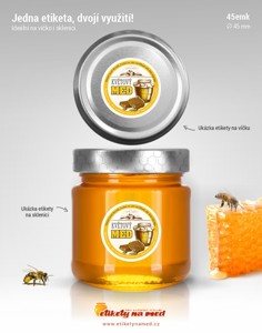 Etiketa na med - 45mm-emk-40