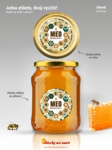 Etiketa na med - 60mm - emk-45
