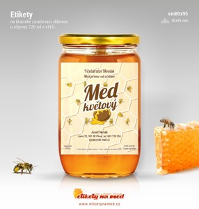 Etiketa na med - em80x95-25