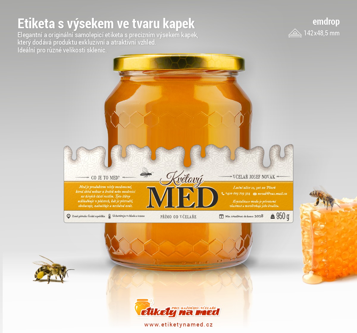 Etiketa na med - emdrop - 12