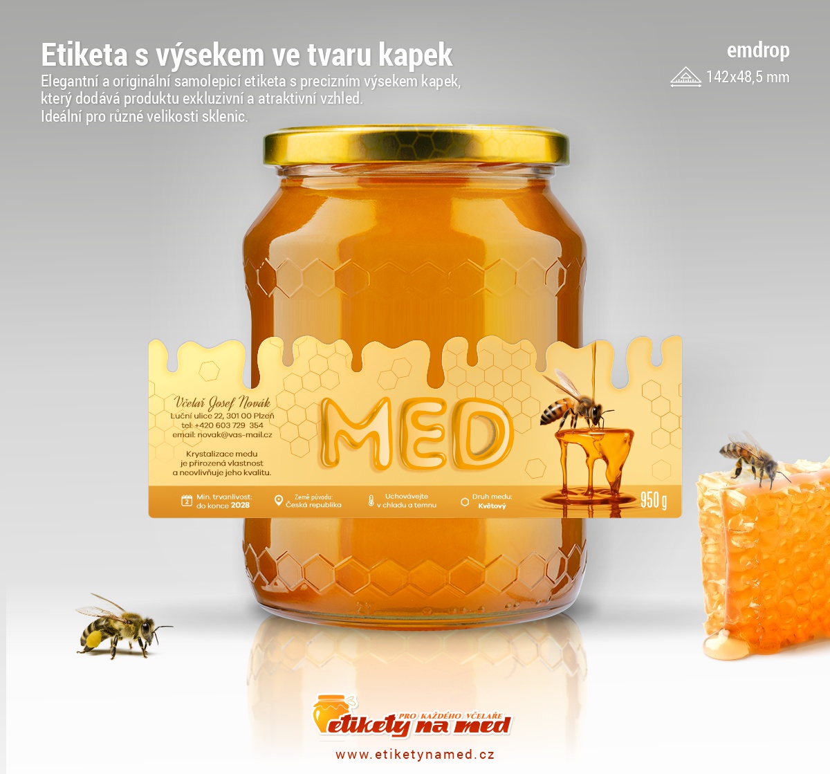 Etiketa na med - emdrop - 23