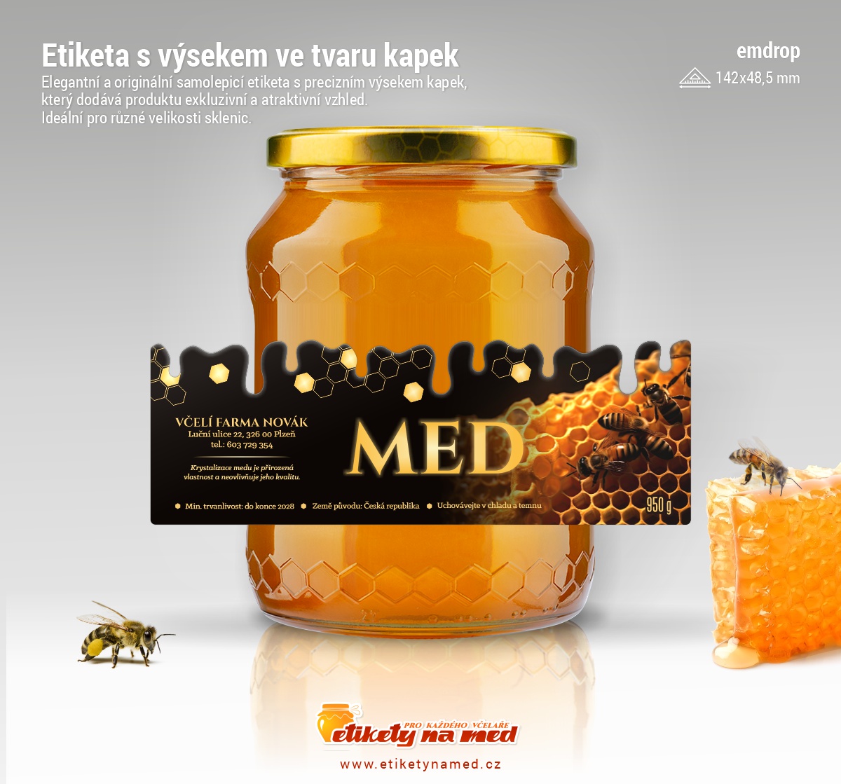 Etiketa na med - emdrop - 24