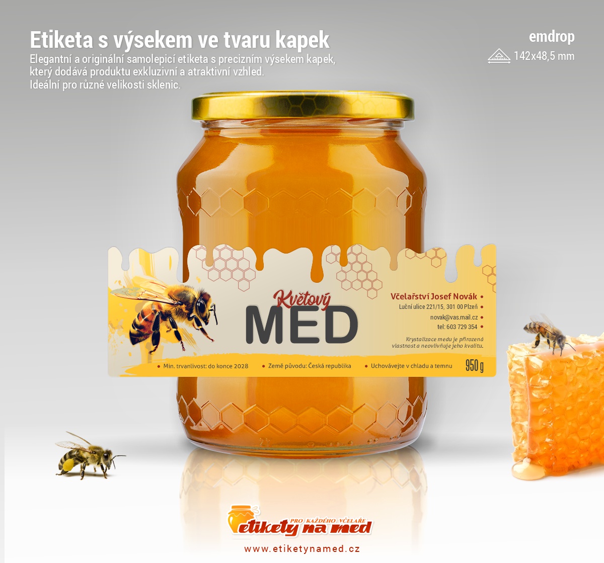 Etiketa na med - emdrop - 25