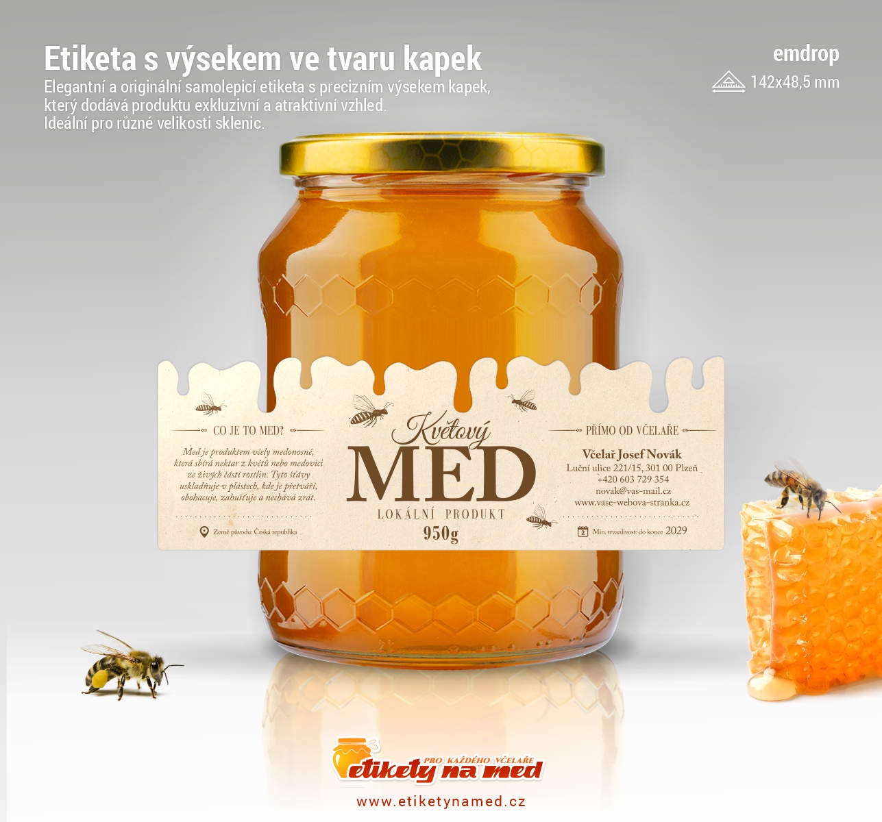 Etiketa na med - emdrop - 27