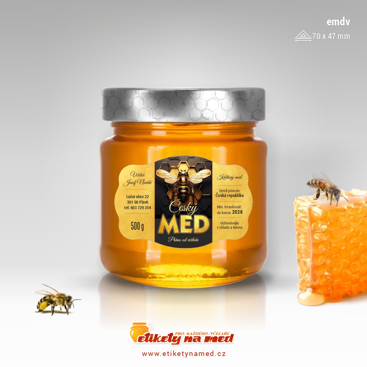 Etiketa na med - emdv-11