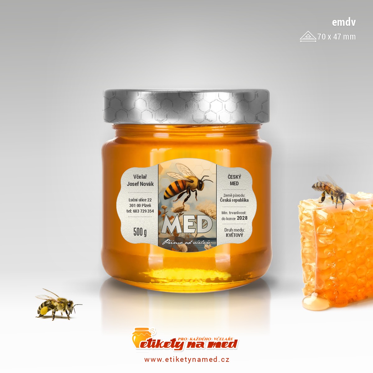 Etiketa na med - emdv-12