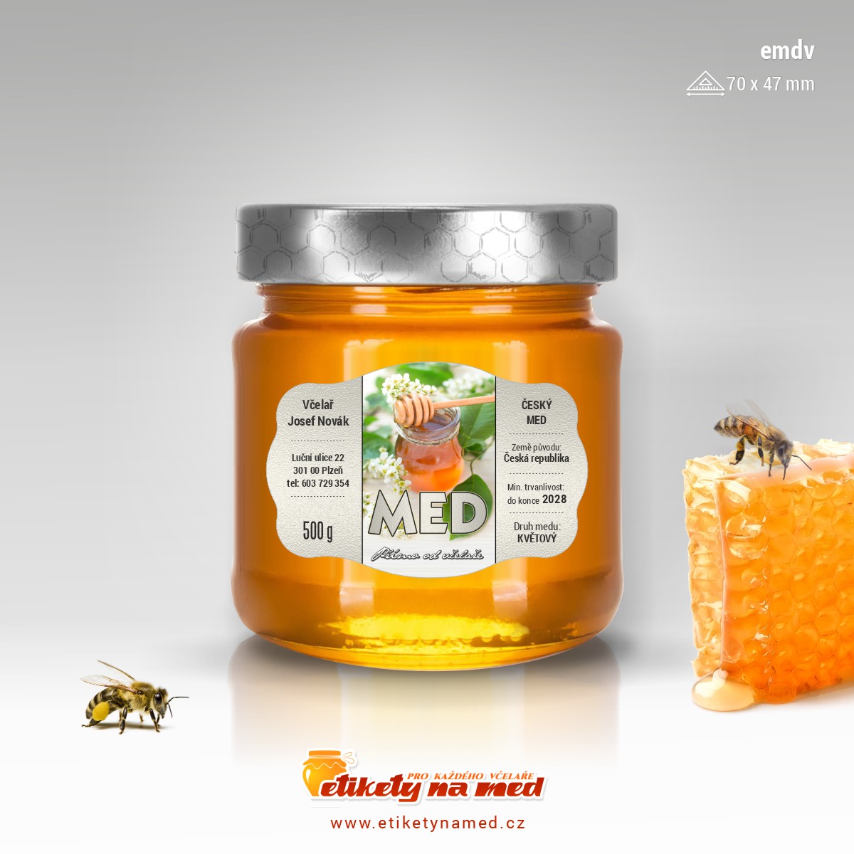 Etiketa na med - emdv-13