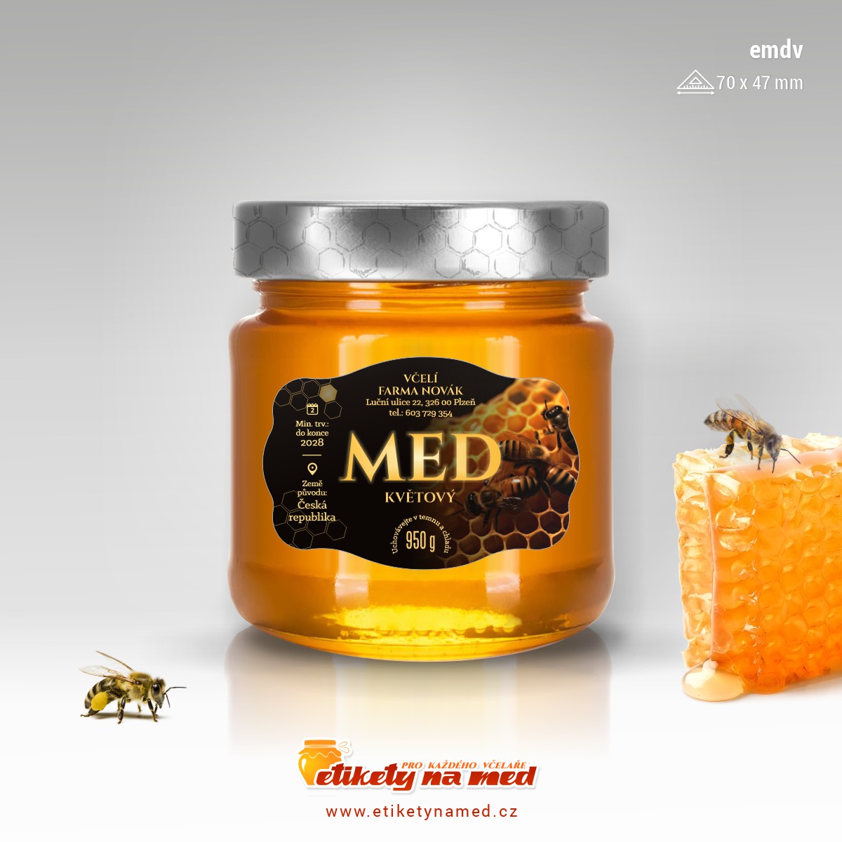 Etiketa na med - emdv-17