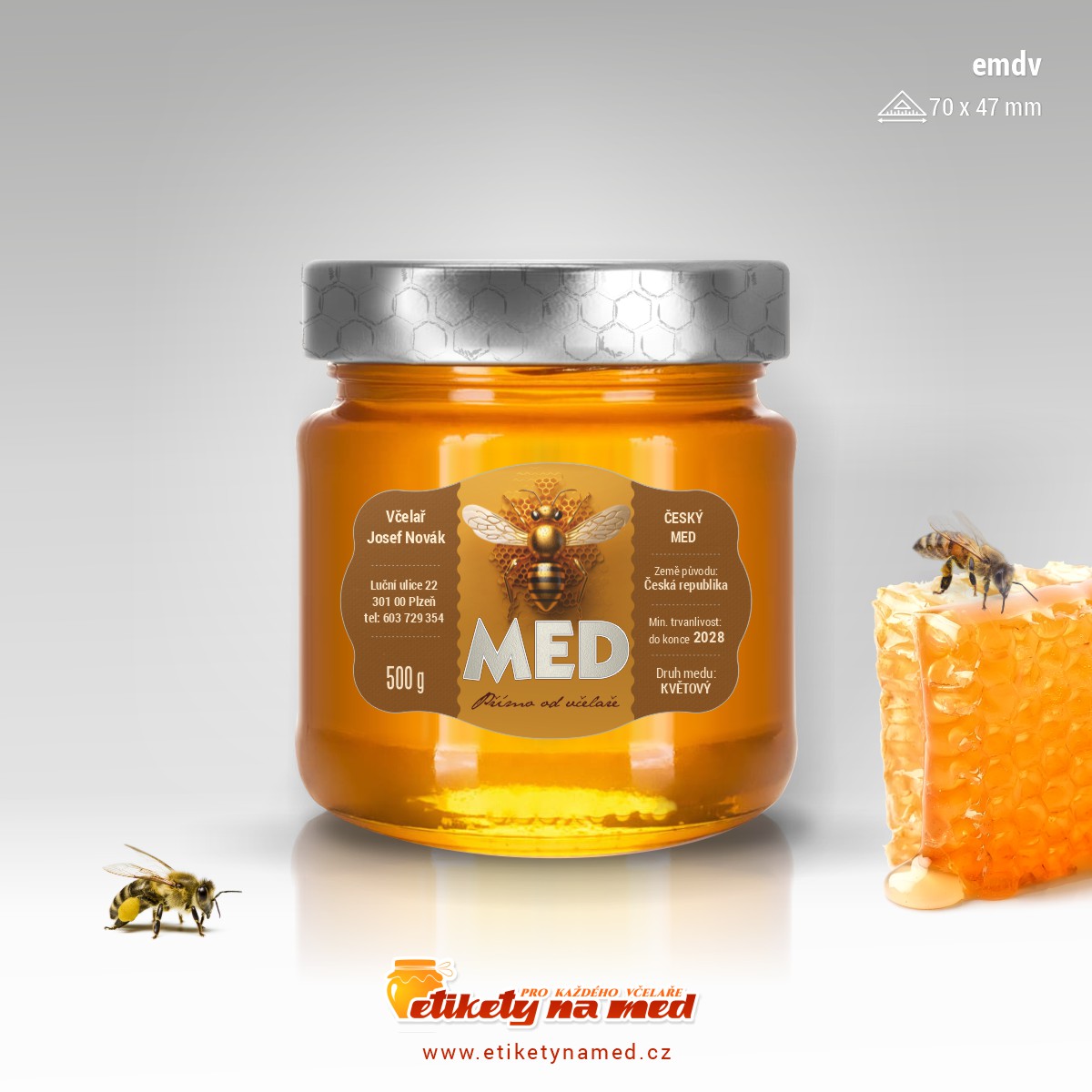 Etiketa na med - emdv-2