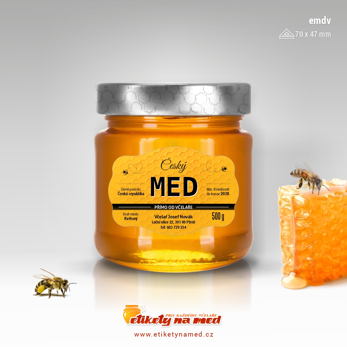 Etiketa na med - emdv-7