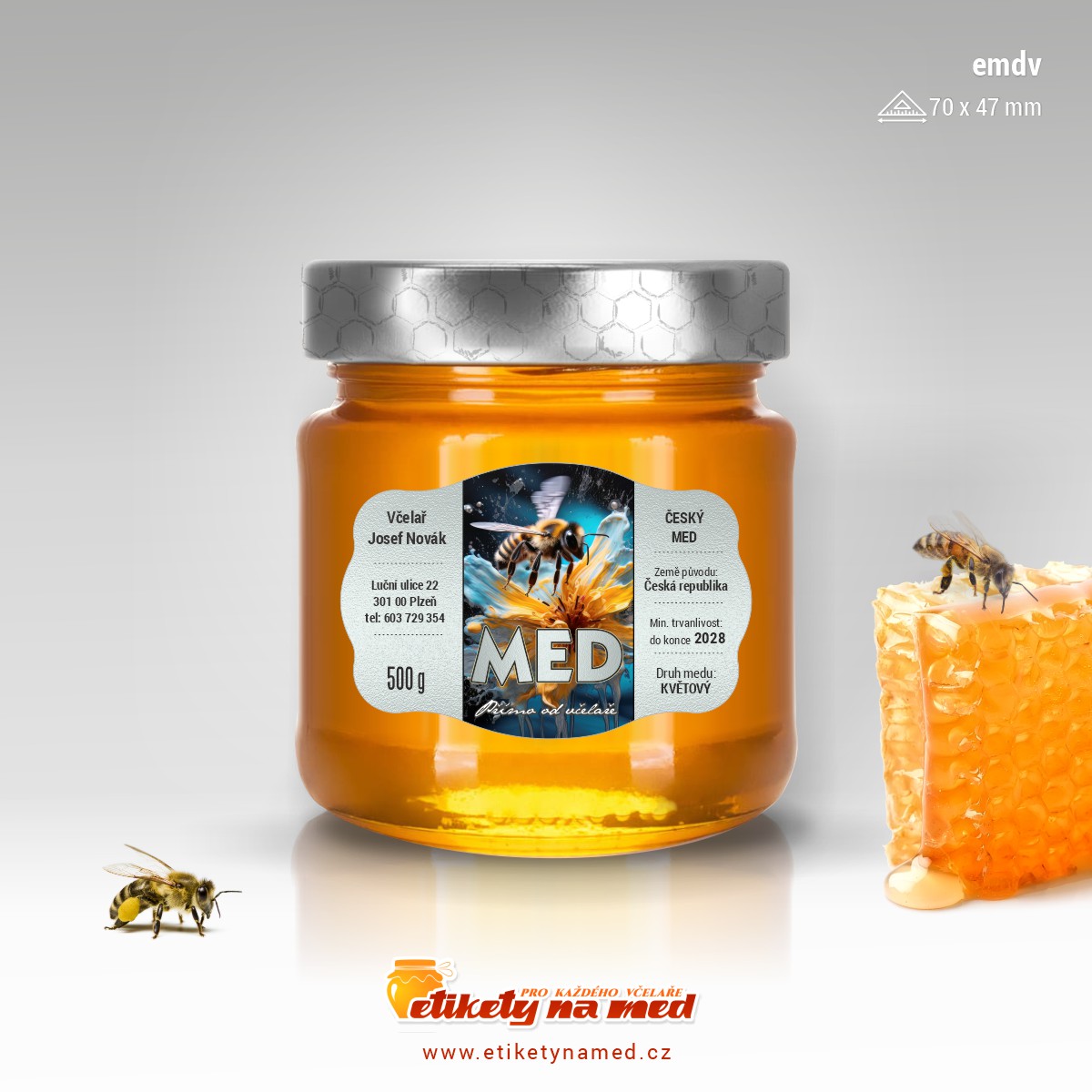 Etiketa na med - emdv-9