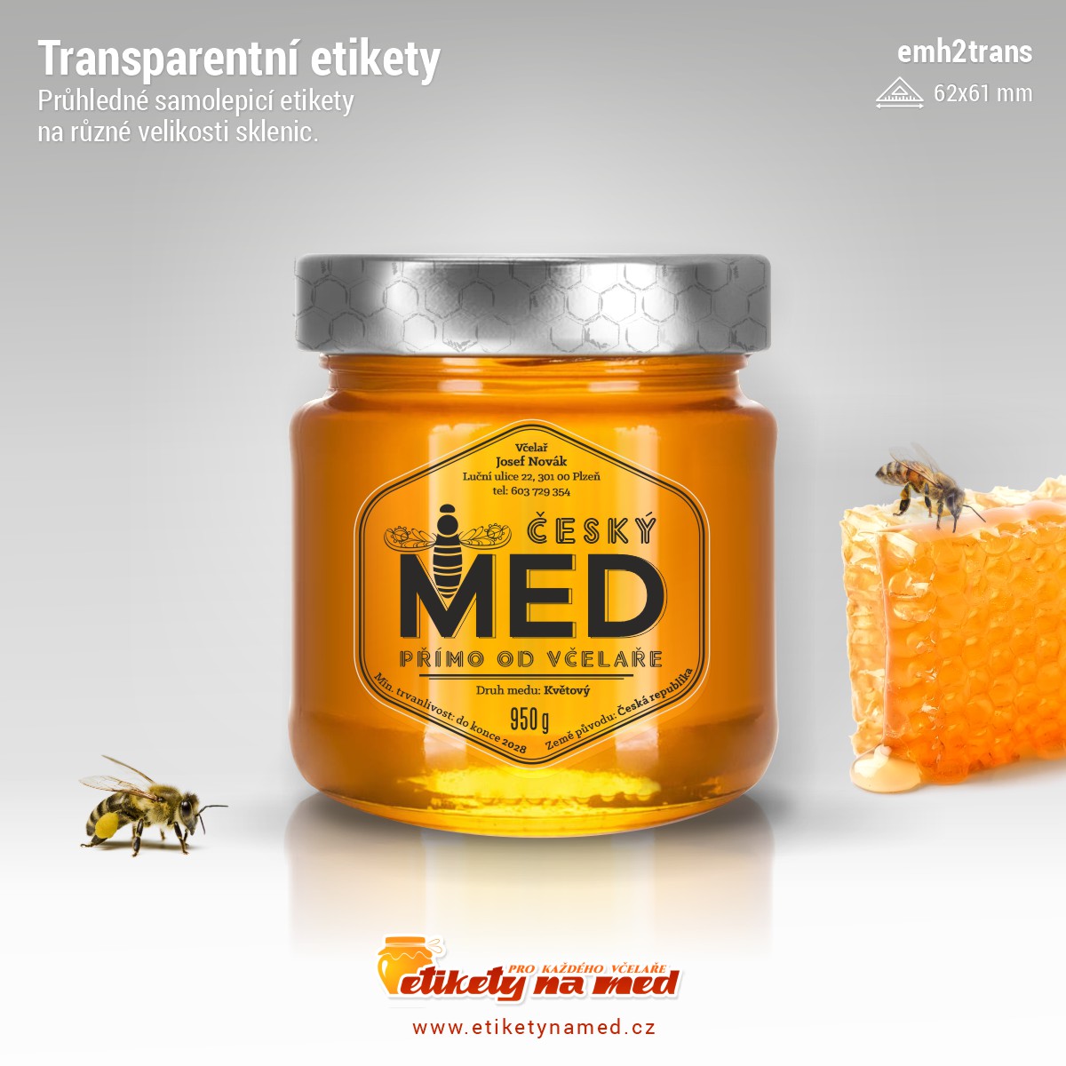 Transparentní etiketa - emh2trans-13