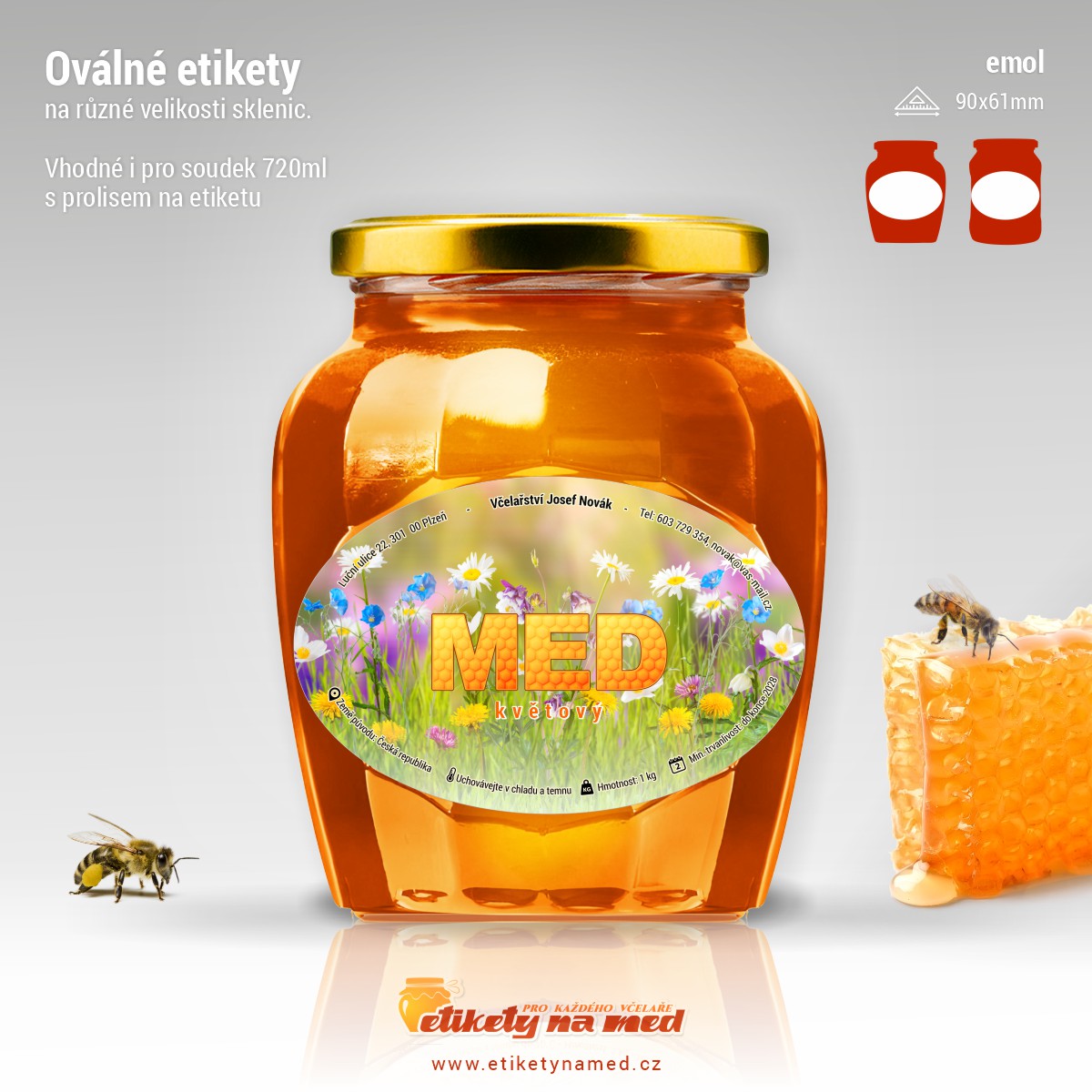 Etiketa na med - emol-25