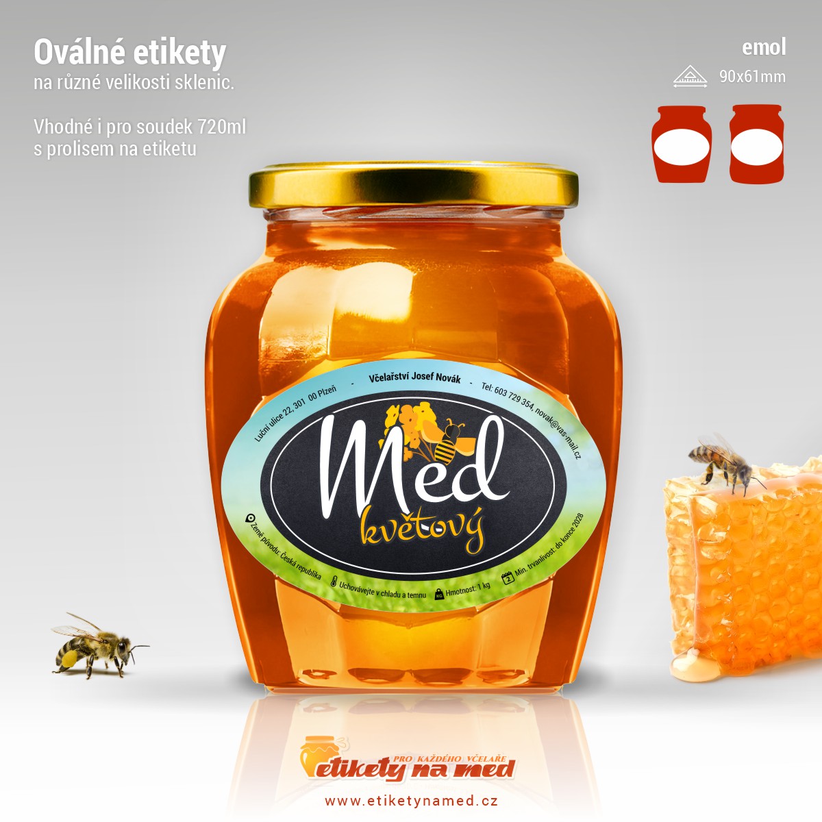 Etiketa na med - emol-40