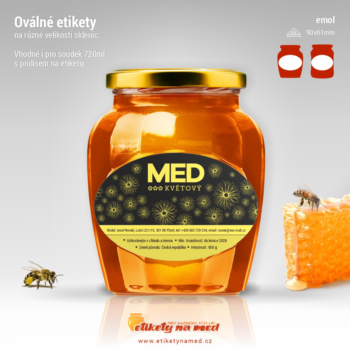 Etiketa na med - emol-55