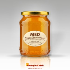 Etiketa na med oválná - emomz - 13