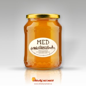 Etiketa na med oválná - emomz - 2