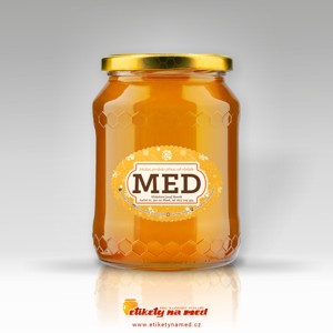 Etiketa na med oválná - emomz - 24