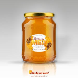 Etiketa na med oválná - emomz - 33