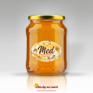 Etiketa na med oválná - emomz - 35