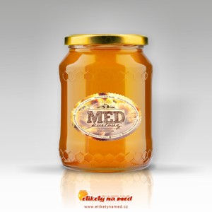 Etiketa na med oválná - emomz - 36