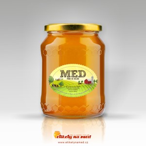 Etiketa na med oválná - emomz - 4