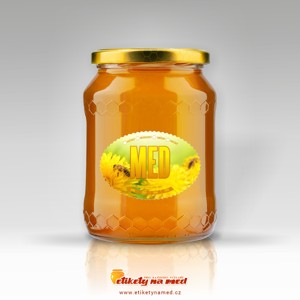Etiketa na med oválná - emomzu-19