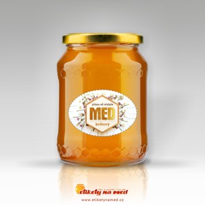 Etiketa na med oválná - emomzu-21
