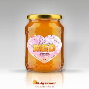 Etiketa na med tvar srdce - 39