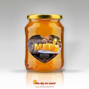 Etiketa na med tvar srdce - 41