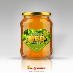 Etiketa na med tvar srdce - 43