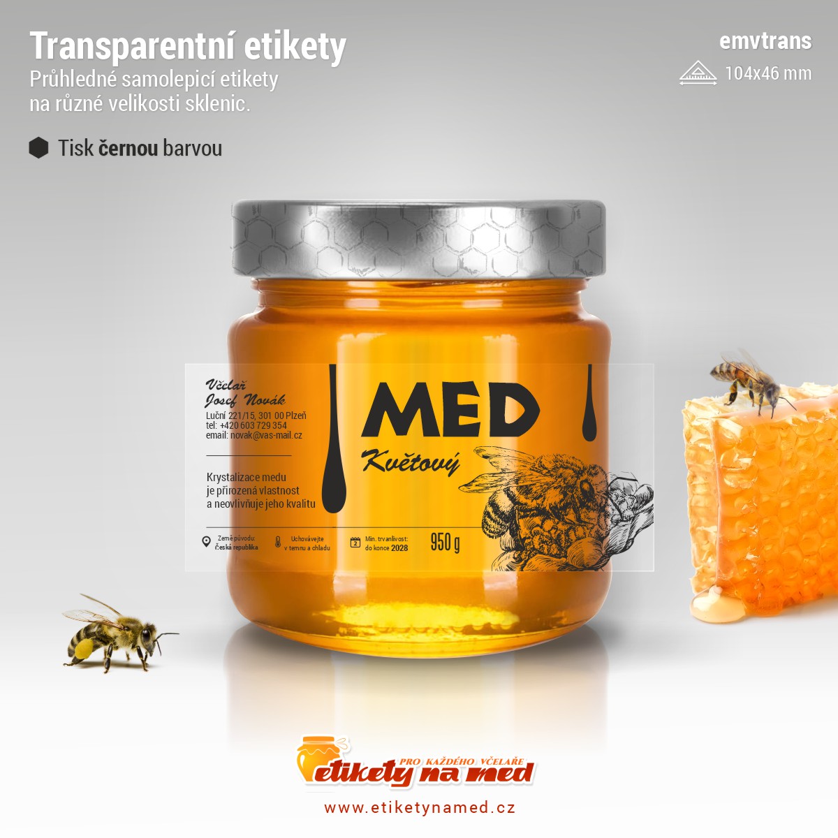Transparentní etiketa - emvtrans-22