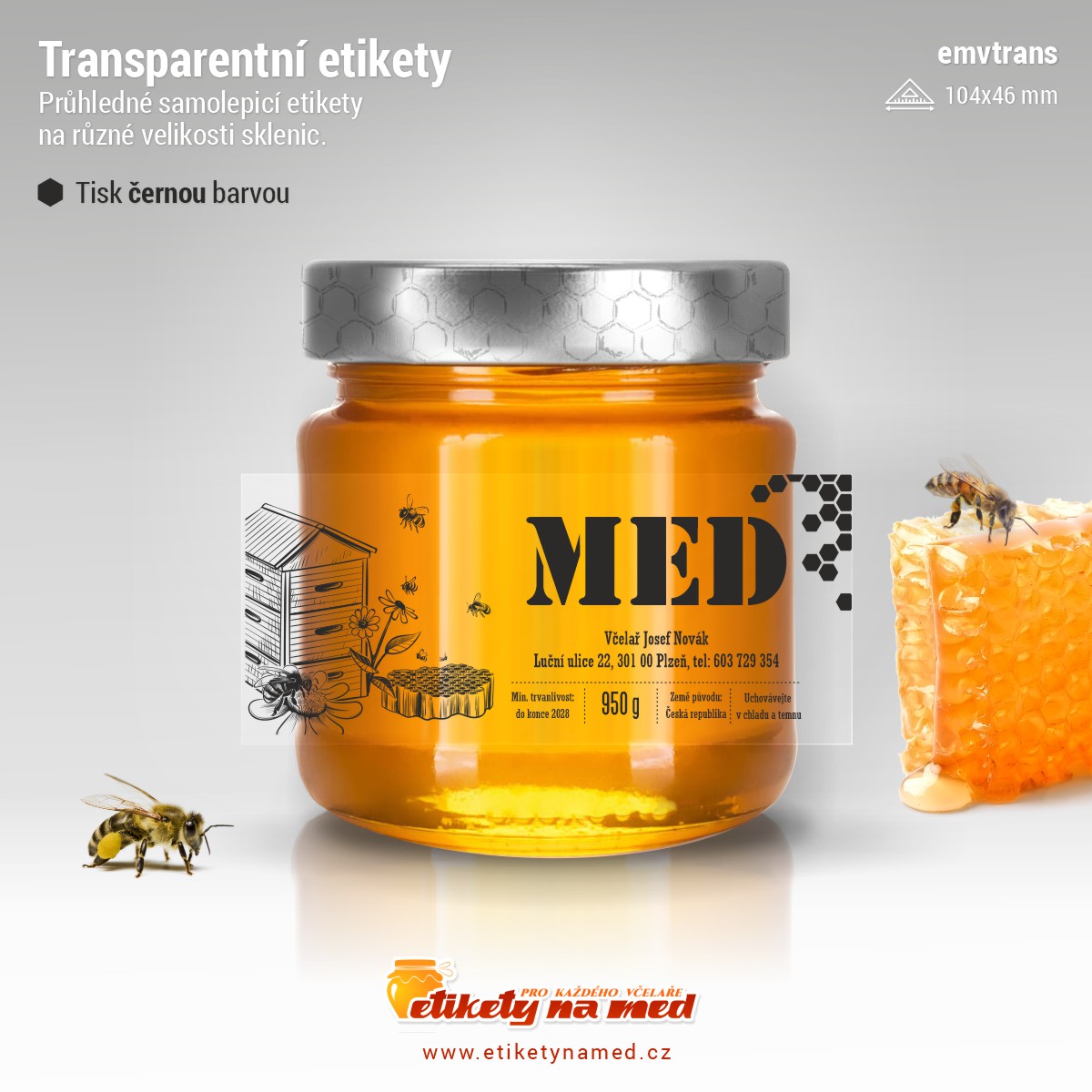 Transparentní etiketa - emvtrans-23