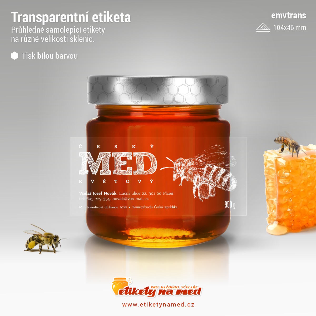 Transparentní etiketa bílá - emvtrans-1