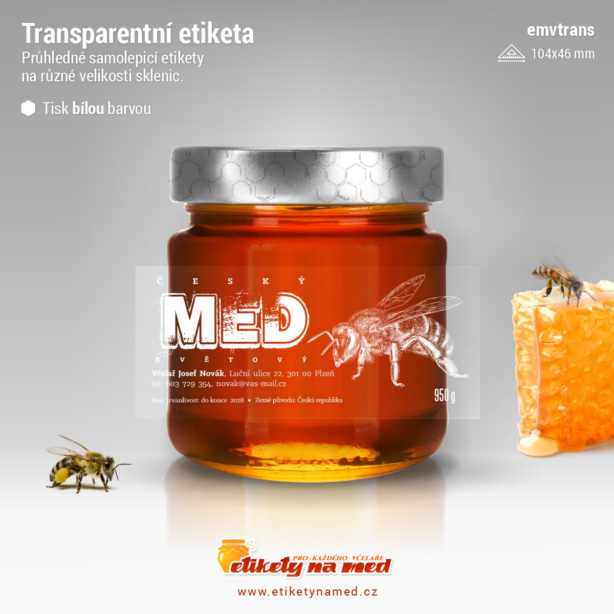 Transparentní etiketa bílá - emvtrans-2