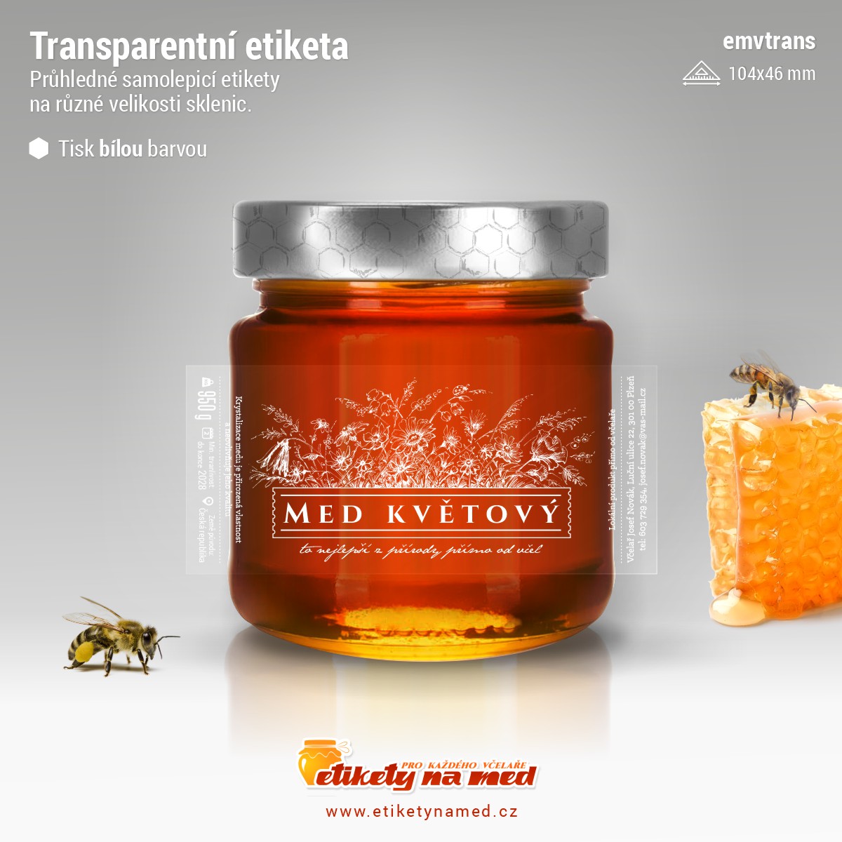 Transparentní etiketa bílá - emvtrans-3
