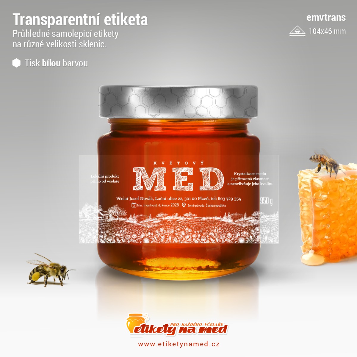 Transparentní etiketa bílá - emvtrans-5