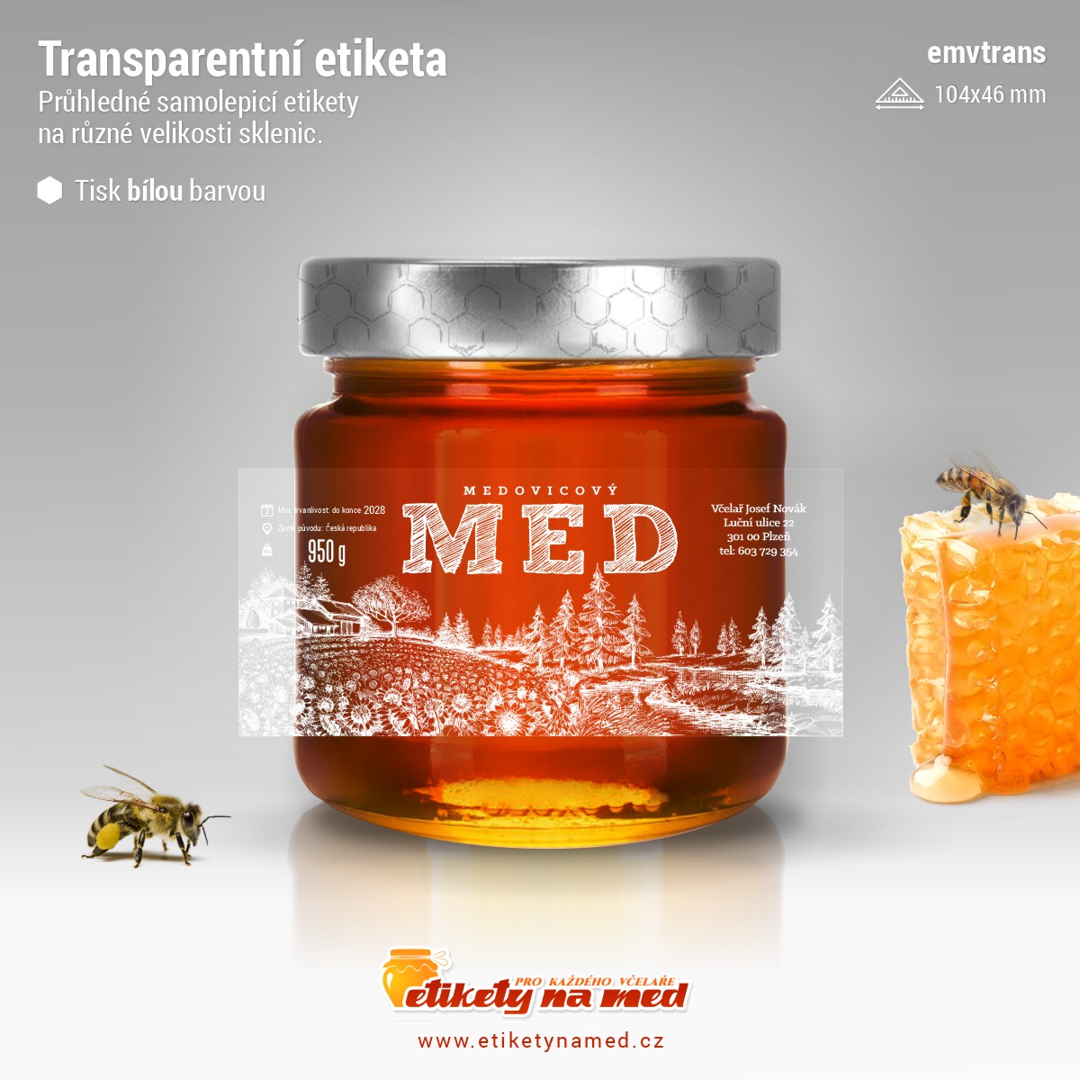 Transparentní etiketa bílá - emvtrans-6